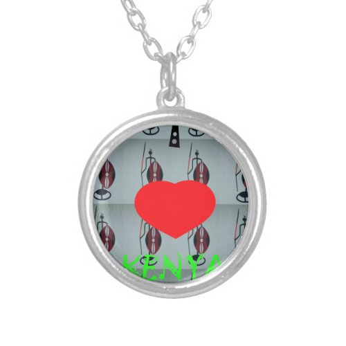 I Love Kenya Silver Plated Necklace