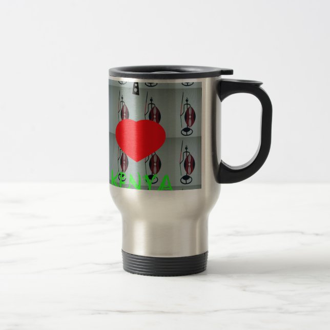 I Love Kenya Travel Mug (Right)
