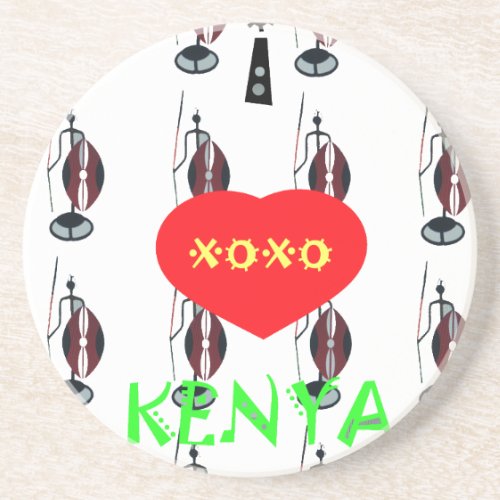 I Love Kenya XOXO Coaster