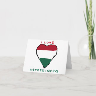 I Love Keresztanya Note Card