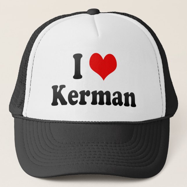 I Love Kerman, Iran Trucker Hat (Front)