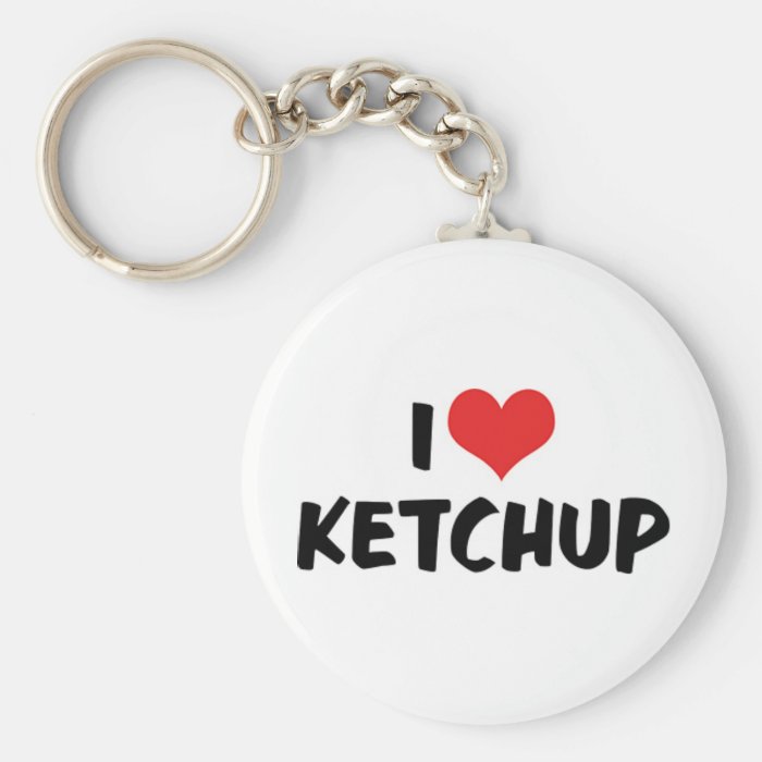 I Love Ketchup Keychain