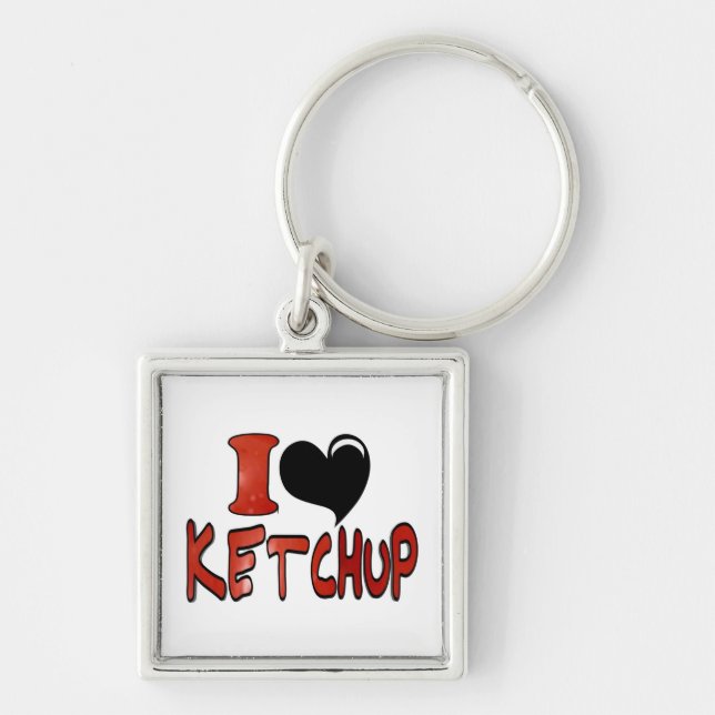 I Love Ketchup Keychain (Front)