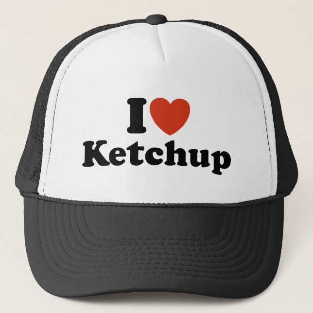 I Love Ketchup Trucker Hat (Front)