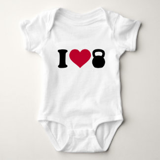 I love Kettlebell Baby Bodysuit