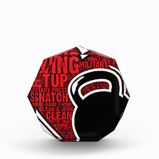 I LOVE KETTLEBELL DESIGN ACRYLIC AWARD