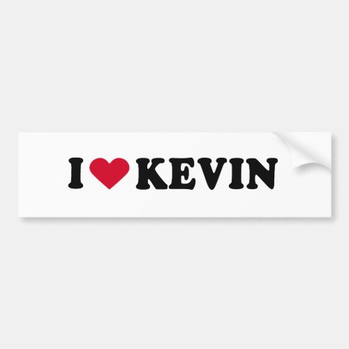 I LOVE KEVIN BUMPER STICKER