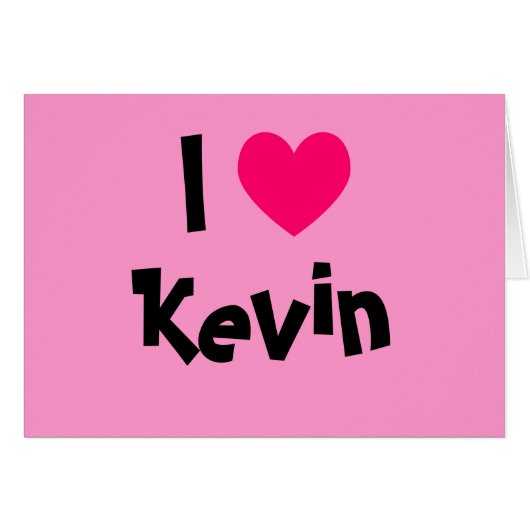 I Love Kevin Cards (Front Horizontal)