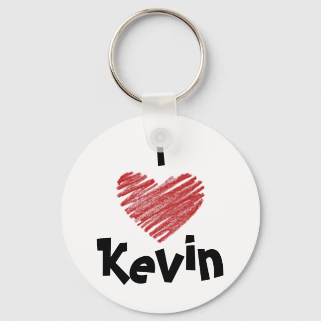 I Love Kevin Keychain (Front)
