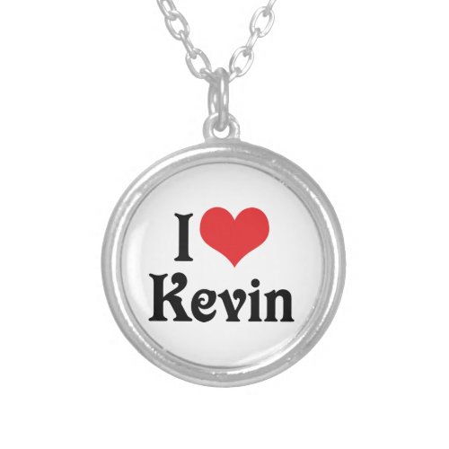 I Love Kevin Silver Plated Necklace