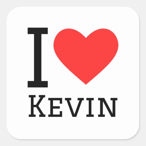 I love kevin square sticker