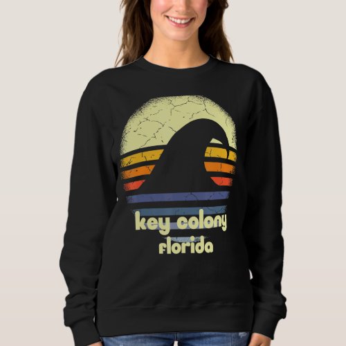 I Love Key Colony Beach Florida Ocean Wave Fl Sweatshirt