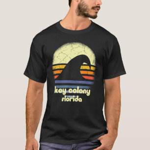 I Love Key Colony Beach Florida Ocean Wave Fl T-Shirt