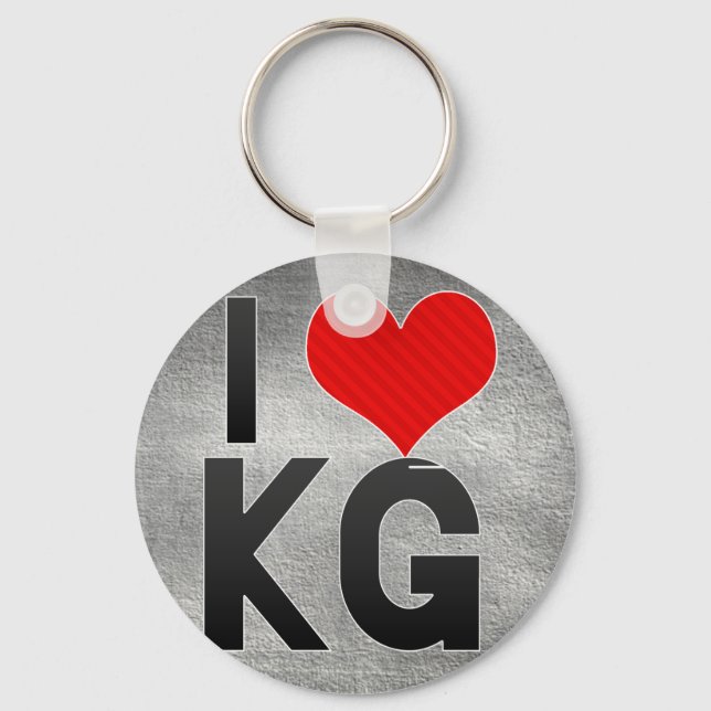 I Love KG Keychain (Front)