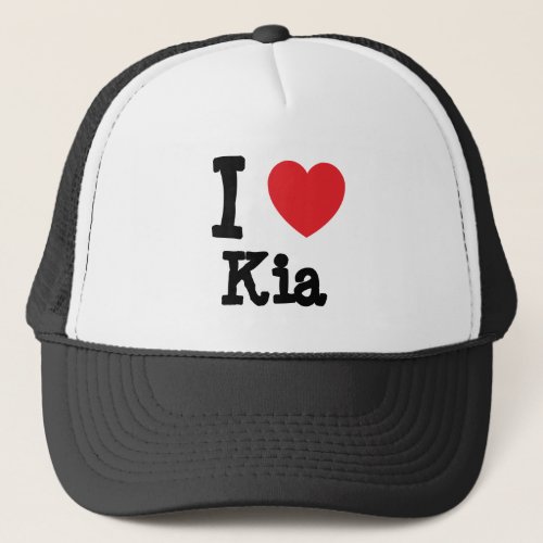 I love Kia heart T_Shirt Trucker Hat