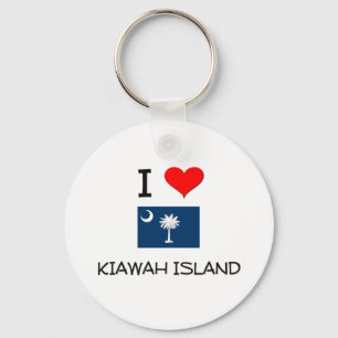 I Love Kiawah Island South Carolina Keychain