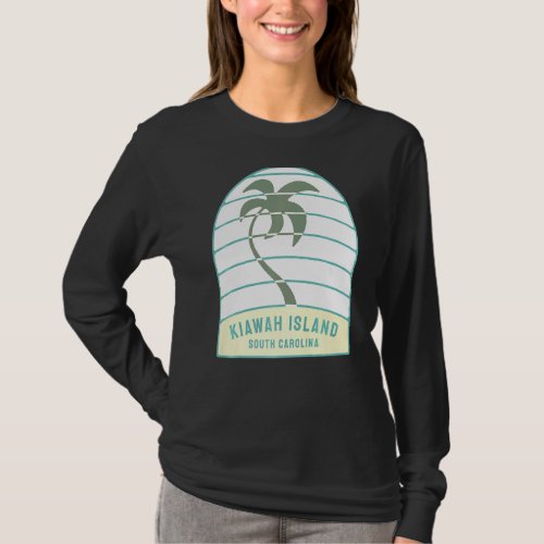 I Love Kiawah Island South Carolina Palm Tree Sc V T_Shirt