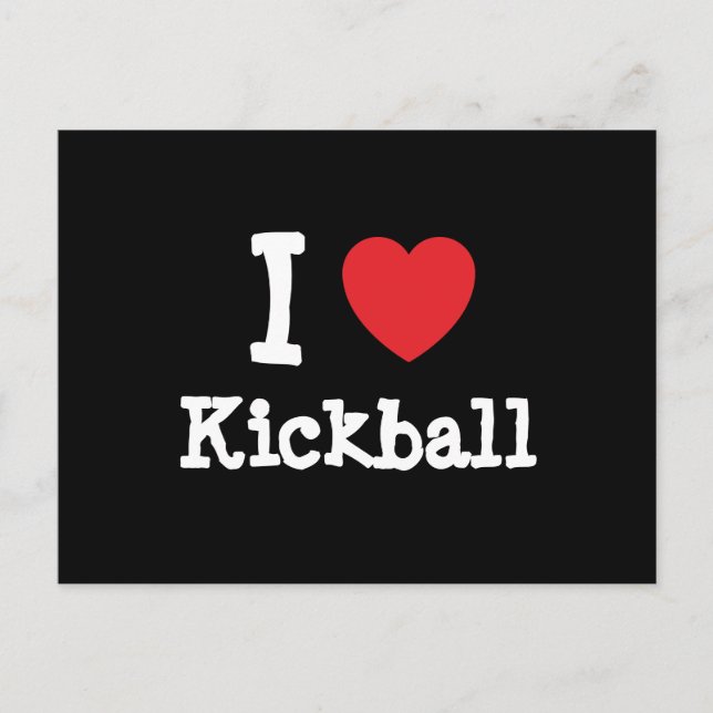 I love Kickball heart custom personalized Postcard (Front)