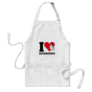 I love kickboxing adult apron