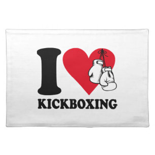 I love kickboxing cloth placemat