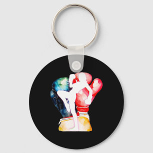 I Love Kickboxing Is Kickboxing Girl Is Woman Kick Keychain