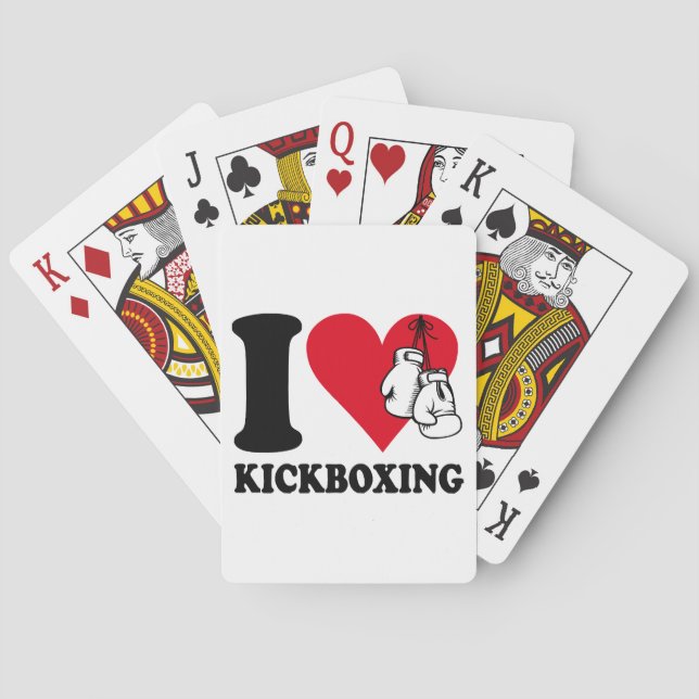 I love kickboxing poker cards (Back)