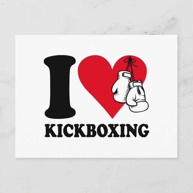 I love kickboxing postcard (Front)