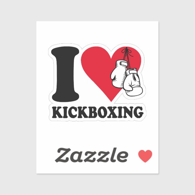 I love kickboxing sticker (Sheet)