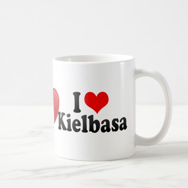 I Love Kielbasa Coffee Mug (Right)