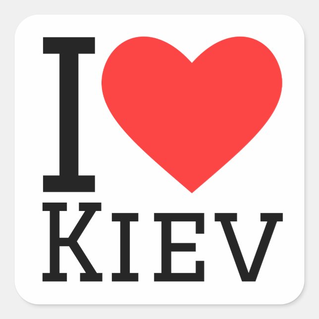 I love kiev square sticker (Front)
