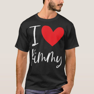 I Love Kimmy Name Personalized Girl Woman BFF Hear T-Shirt