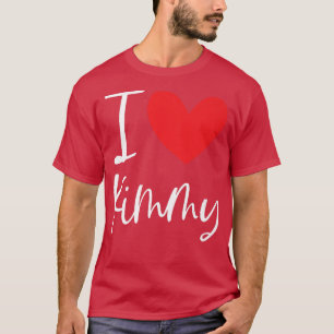 I Love Kimmy Name Personalized Girl Woman BFF Hear T-Shirt