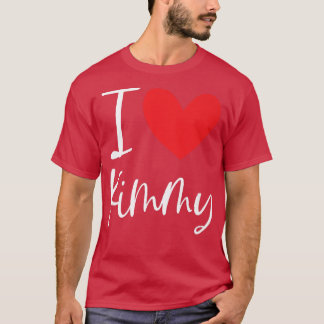 I Love Kimmy Name Personalized Girl Woman BFF Hear T-Shirt
