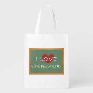 I Love Kindergarten Grocery Bag