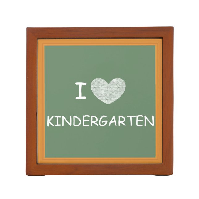 I Love Kindergarten Pencil Holder (Back)