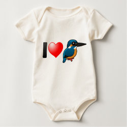 I Love Kingfishers Infant Organic Creeper