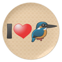 I Love Kingfishers Plate