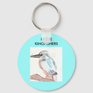 I LOVE KINGFISHERS KEYCHAIN