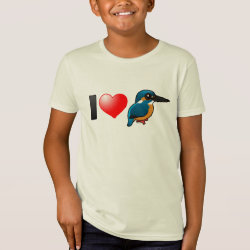 I Love Kingfishers Kids' American Apparel Organic T-Shirt