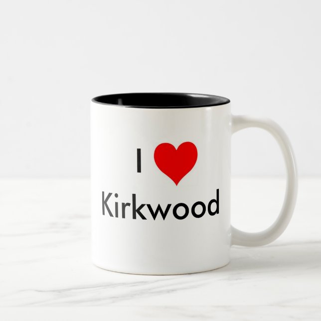 I Love Kirkwood Two-Tone Coffee Mug (Right)