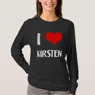 I love KIRSTEN  valentine guy heart Anniversary 6 T-Shirt