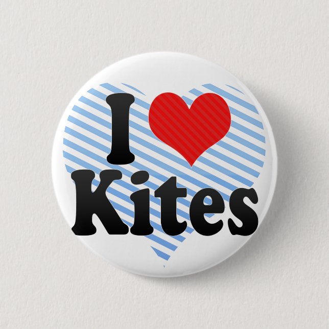 I Love Kites Button (Front)