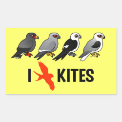 I Love Kites Rectangle Sticker