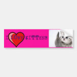 I Love Kittens Bumper Sticker at Zazzle
