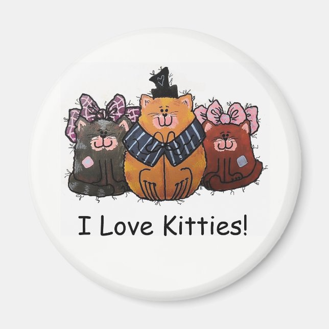 I Love Kitties Magnet (Front)