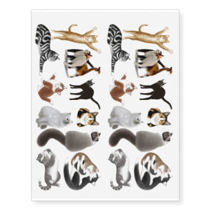 I Love Kitty Cats Temporary Tattoo
