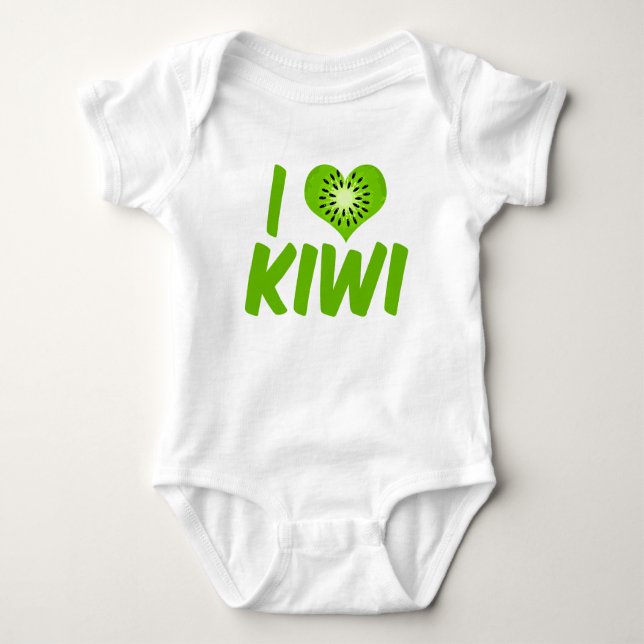 I Love Kiwi Baby Bodysuit (Front)