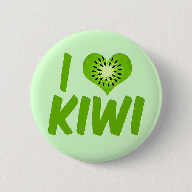 I Love Kiwi Button (Front)