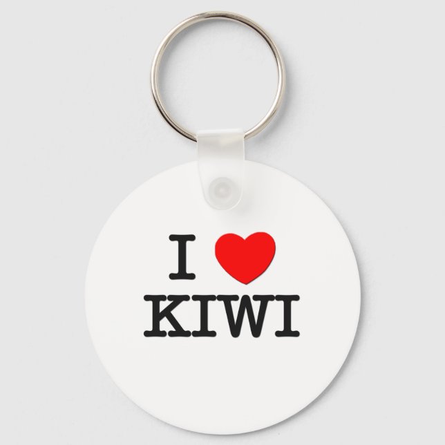 I Love KIWI ( food ) Keychain (Front)