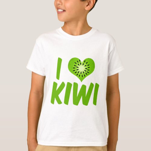 I Love Kiwi Fruit Kids T_Shirt